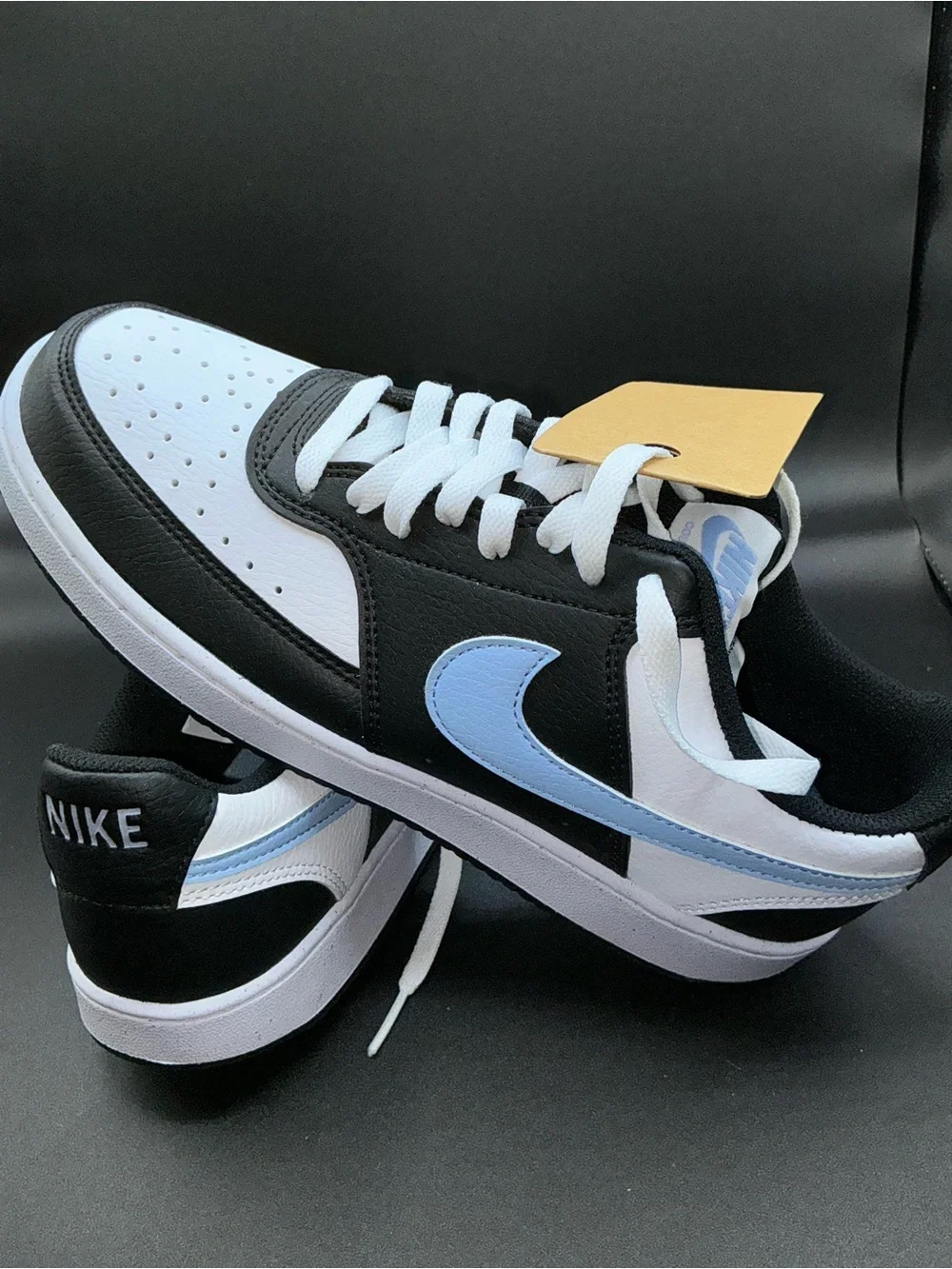 Nike Court Vision Low Women’s Size 9 Triple White Leather Shoes  DH3158-007